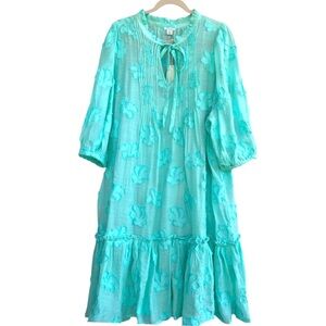 Sundance Turquoise Textured Tie-Neck Top